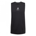 Adidas Les Mills Climacool Logo Kitsa l&otilde;ikega Hingav &Uuml;mmarguse kaelusega Tanktop Meeste Topid Must JJ1435 L