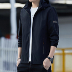 Jakk Meeste Jakk Kevad Vabaaja Mitmek&uuml;lgne Slim Trend Nooruslik T&ouml;&ouml;riietus Kapuutsiga Jakk Meesteriided 5XL must