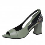 Rimocy Patchwork Glitter Paksud K&otilde;rged Kontsad Sandaalid Naised Suvemood &Otilde;&otilde;nes V&auml;ljal&otilde;ikega Sandalias Elegantsed Kontorikingad Naine 39 heleroheline v&auml;rv