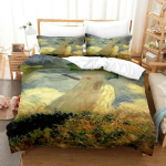 Monet &otilde;limaali tekikott King Queen suuruses kunstiteos Vihmavari, t&uuml;drukute &otilde;limaal lastele poistele t&uuml;drukutele pol&uuml;estrist voodipesu komplekt 70x133cm 2pcs