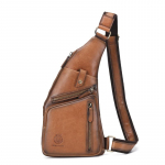 Ehtsa Nahast Crossbody Kott Meestele, Retro ja K&otilde;rge Kvaliteediga Stiil. Meeste esiosa diagonaalkott, valmistatud veisenahast pruun