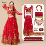 Printsess Jasmiini kost&uuml;&uuml;m naistele - Eksootiline India tantsu ja k&otilde;hutantsu riietus XX-Large