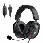 G3000RGB Juhtmega m&auml;ngukomplekt Virtuaalse 7.1 ruumilise heliga, RGB-valgustuse, k&otilde;rvu katva disaini ja sisseehitatud mikrofoniga PC e-spordi jaoks.