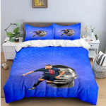 Mood Jalgpall M-Mbappe Digitr&uuml;kk Voodipesukomplekt Tekikott Tekk Voodi Noored Lapsed T&uuml;drukud Poisid S&uuml;nnip&auml;evakingitus US Full(200x230cm)