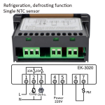 EK-3010/EK-3020/EK-3030 LED Digitaalne Termostaat Temperatuurikontroller Termoregulaator Jahutus Defrosting H&auml;ire gray
