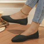 &Uuml;mmargused varbad naistele Mugavad silmkoelised balleti jalatsid vabaaja madalad jalan&otilde;ud Kontoripaadikingad suures suuruses mokassiinid 36