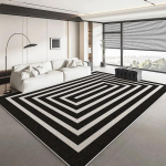 Geomeetrilised dekoratiivvaibad elutuppa Must Valge Kerge luksusvaibad Magamistoa kaunistus Libisemisvastane matt Suure pindalaga vaip tapis salon 80*160cm