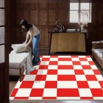 Moodne geomeetriline vaip elutuppa Moodne triibuline muster diivani juurde Suure pindalaga vaibad Kodu kaunistamine Magamistuba Pehme p&otilde;randamatt Libisemisvastane 80*120cm