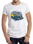 TEEHUB Vanaaegne Maalitud Buss Meeste T-s&auml;rk Graafiline Telkimisbuss Spordiriie Retro Klassikalise Auto Topid Hipsteri T-s&auml;rk XXXXXL must