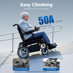 50A Elektriline ratastooli joystick-kontroller, 360&deg; IPX3 veekindel joystick sarvega eakatele ja puuetega inimestele United States
