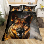 Saksa Lambakoera Tekikate Komplekt Politseikoer Tekikate T&auml;is Kuninglik Suurus Poistele Loomad Voodipesu Komplekt Kutsikas Koer Tekikate Kate 70x133cm black