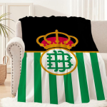 Jalgpalliklubi R-Real B-Betis Tekk Tekk diivanile diivanile reisimiseks kodu piknikuks flanelltekk s&uuml;nnip&auml;evakingitus soe mugav 30x40in green
