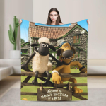 Shaun the Sheep Tekk Kvaliteetne Soe Pehme Visketekk Talvine Piknik Magamistuba Uudsus Voodikate 30x40in