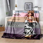 Laulja Ariana Grande tr&uuml;kitud tekk &Auml;&auml;r Soe tekk pehme ja mugav tekk voodipesu cubre cama s&uuml;nnip&auml;evakingitus 30x40in gray