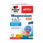 Doppelhertz Magneesium 400+B1+B6+B12+Foolhape 120 tabletti