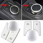 3pcs/set For Mercedes Benz A B Class CLA GLA W176 W246 C117 W117 X156 Car Multimedia Multimedia function Button Cover Sticker Style B