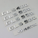 ABS 3D kroomitud t&auml;hed auto embleemi logo kleebised Mercedes Benz GLS 63 AMG 400 450 500 550 580 X167 X166 Tarvikud GLS 400