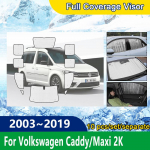 T&auml;ielikult kattev visiir VW Volkswagen Caddy Maxi 2K 2003-2019 p&auml;ikesekaitse eesmine tagumine padi esiklaas p&auml;ikesevarjud autole Rear Windshield