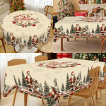 J&otilde;ululaua kate Maamees J&otilde;uluvana Lumemees Xmas Lauakate Vintage S&ouml;&ouml;gilaua Kate Kodu Elutoa Kaunistuseks Round 150CM