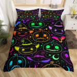 Halloweeni tekikott &Otilde;udne Nahkhiir Voodipesukomplekt &Uuml;he- v&otilde;i Kahekohaline Kummituste Festivali Tekikott Lastele Teismelistele Halloweeni &Ouml;&ouml;peo Kaunistus EU Single(135x200cm)