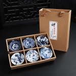 Keraamiline sinine ja Douli komplekt valge portselan k&auml;sitsi maalitud majapidamise Kung Fu degusteerimiskauss teetass ahju Ch Capacity80ml