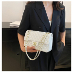 Kott Naiste Uus Kott &Uuml;he &Otilde;la Crossbody Kott Premium Nahast Rombi Kettkott Naistele 1 valge
