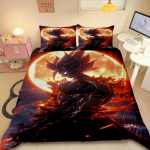 Jaapani Anime Draakoni KuulS Tekikott Kahepoolne Super Saiyan Voodipesukomplektid &Otilde;pilastele Teismelistele Son Goku Tekikott Komplekt Magamistoa jaoks AU Single(140*210cm)3pcs