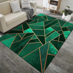 Kuldne Marmor Moodne Luksuslik Elutoa Vaip Roheline Geomeetriline Magamistoa Kodu Libisemisvastane P&otilde;randamatt Pestav Garderoobi Suure Pinnaga Vaibad 60*90cm