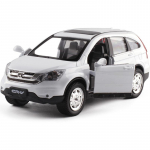 1/32 Honda CRV MAASTUR Auto Mudel Sulamist Auto Valatud M&auml;nguauto Mudel Heli ja Valgusega Laste M&auml;nguasi Kogumisobjektid Kingitus valge