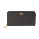 Prada Saffiano Logoga T&otilde;mblukuga Ristl&otilde;ikega Nahast Rahakott Naiste rahakott Must 1ML506_2DK3_F0002 Basic Set (Bag)