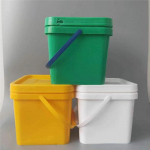 5L Toidukvaliteediga ruudukujuline plast&auml;mber pesuvahendi, soola, v&auml;etise, v&auml;rvi v&otilde;i kemikaalide jaoks (5 kg kandev&otilde;ime) 5L Square Bucket; White