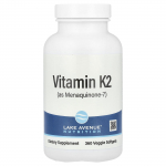 Lake Avenue Nutrition, K2-vitamiin (menakinoon-7), 50 mcg, 360 taimset pehmet kapslit