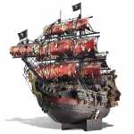 Piececool 3D Kuninganna K&auml;ttemaks Purjetav Piraat Metallist Nano Kokkupanek Liimivaba Keskmine Kaunistus Pusle, Metall, Anne II, Laev, Laev, Pusle, Vajalik,