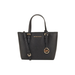 Michael Kors Jet Set Minimalistlik &Uuml;hev&auml;rviline Logoga Nahast T&otilde;mblukuga K&auml;ekott Naiste T&otilde;mblukuga K&auml;ekott Must 35T9GTVT0L-BLACK Small
