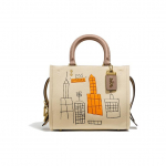 Coach X Basquiat koost&ouml;&ouml; Rogue 25 grafititr&uuml;kiga nahast kott-&otilde;lakott crossbody kott keskmine naiste kotid elevandiluu 6887-B4IY Basic Set (Bag+Dust Bag)