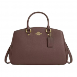 Coach Savannah Carryall 36 br&auml;ndilogoga kuldsete riistvaradega Pebble nahast &otilde;lakott, suured naiste k&auml;ekotid, tumepruun CAL56-IMV2R Basic Set (Bag+Dust Bag)