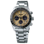 Seiko P&auml;ikesetoitel roostevabast terasest rihmaga k&auml;ekell 39mm Meeste kellad Kuldne sihverplaat SSC817 Gold Dial