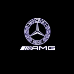 2 tk Autoukse tervitusvalgusti LED-laserprojektori lamp Mercedes Benz AMG CLA-klassile A207 CLS C218 E-klass Coupe C207 2010-2017 blue