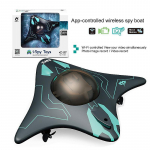 Uus mini-WIFI-kaugjuhtimispaat Kuue kanaliga allveelaev Sukeldumine Reaalajas &uuml;lekanne veealuse kaameraga Kiirpaat Fotovideo M&auml;ngupoiste kingitus must