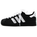 Adidas Originals SUPERSTAR Crow Manufacturing, Light Silver Ballet 2.0 Low top Skateboard Shoes Unisex Black Silver EG4959(Team52-) 38⅔ white