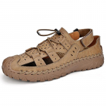 Suvised Kuuma M&uuml;&uuml;gi Meeste Sandaalid Hingavad Oxford Kingad Rannakingad Meeste Telkimiskingad V&auml;litingimustes Vabaaja Kingad K&auml;sit&ouml;&ouml;na Valmistatud Taldadega 38 pruun