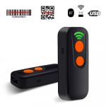 2D 1D QR v&ouml;&ouml;tkoodiskanner 3 in 1 BT & 2,4 GHz traadita ja juhtmega &uuml;henduse heli- ja vibratsiooniviip must