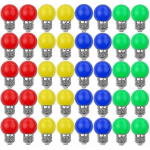 V&auml;rvilised LED-pirnid E27 3w=30w Dekoratiivne ja disainvalgusti 240 luumenit AC220V-240V Dekoratsioonilamp Segatud v&auml;rvid Punane Kollane Sinine Roheline - Pakk 40 - R
