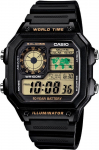 CASIO Maailmaaeg Digitaalne K&auml;ekell Must Kuldne LCD Rahvusvaheline Mudel [Casio] AE-1200WH-1BV