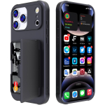 Klapiga kaarditasku peegliga &uuml;mbris iPhone 17 16 Pro Max Plus Air 16E jaoks &Otilde;huke kahekihiline Tugev kaitse peidetud kaardipesa rahakott kate iPhone 16 Pro Max