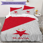 SK Praha Slavia Muster Voodipesu komplekt Tekikate Padjap&uuml;&uuml;r Kodu kaunistus S&uuml;nnip&auml;eva kingitus (1 * tekikott + 2 * padjap&uuml;&uuml;ri ilma s&uuml;damikuta)86 135x200cm