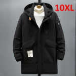 Suures suuruses Meeste Talvine Paks Jakk Mantel vabaaja Roheline Parka Meeste Mustad Joped Suured 10XL