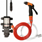 12V Kaasaskantav Autopesurip&uuml;stol Pump K&otilde;rgsurve Pihustuspesumasin Autopesu Komplekt Autopesuks Autohoolduseks Elektriline Seade oranž