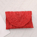 Yogodlns Moekotid Naiste Suvised Retro maisi&otilde;led kootud k&auml;ekott V&otilde;ti M&uuml;nt Rahakott Rannasidur 25x2x15cm punane