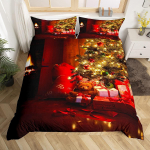 H&auml;id j&otilde;ule Punane tekikott King Size J&otilde;ulupuu Dekoratsioon Dekoratsioon Voodikate T&auml;iskasvanutele Teismelistele Lastele Kingitused Pehme Nahas&otilde;bralik 135x200cm